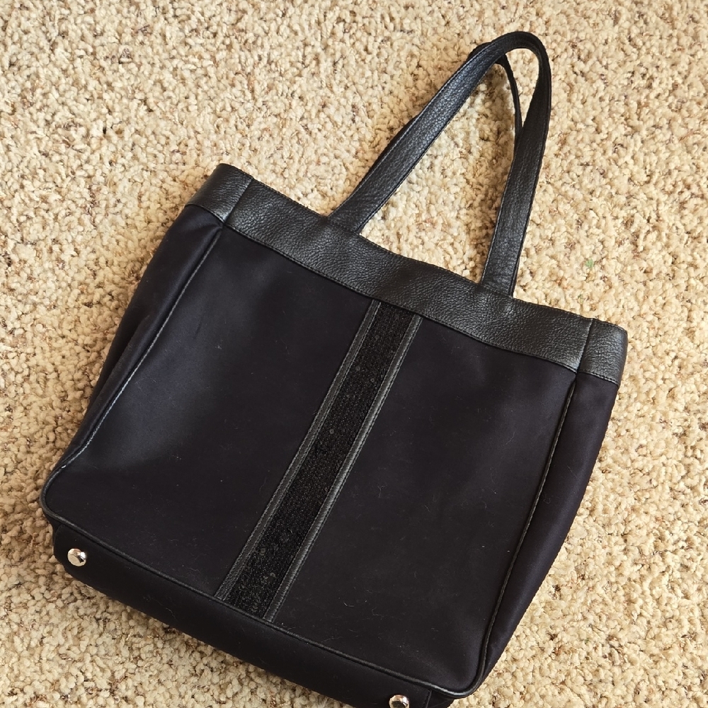 NEW Express Black Tote Vag With Sequins